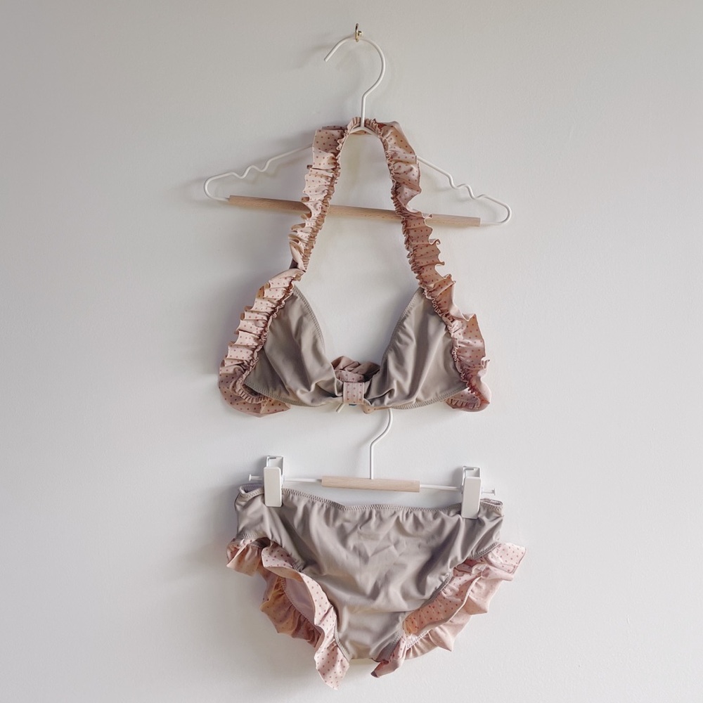 Marysia Swim Kids Bikini in Soft Pink and Taupe